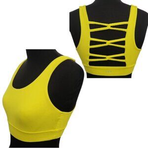 Victoria’s Secret VSX Yellow Criss Cross Back Sports Bra • Sm - "Sexy Sport"